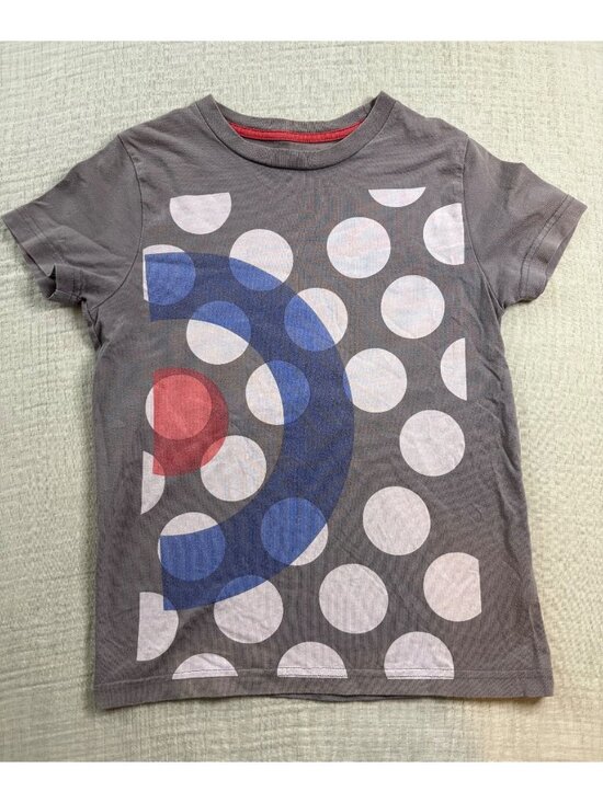 Johnnie B Other - Johnnie b Boys Graphic Tee Gray Polka Dot Pattern Short Sleeve Cotton 8Y Portuga